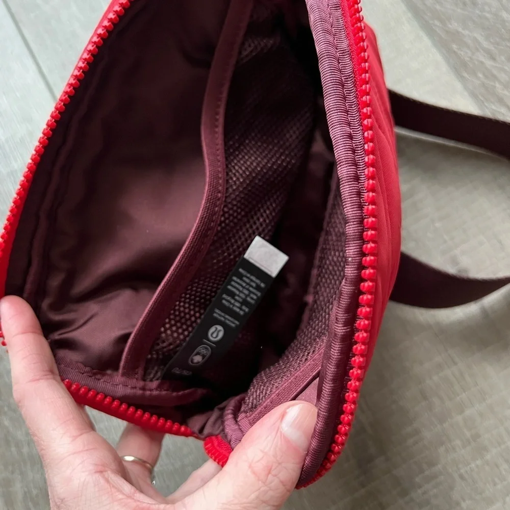 Lululemon Team Canada Olympic Quilted Everywhere Belt Bag in Crimson/Red Merlot